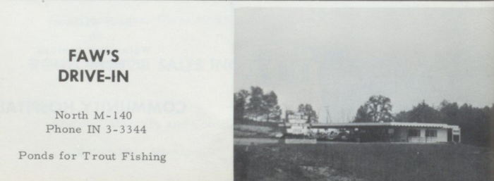 Faws Drive-In - 1960S Watervliet High School Yearbook